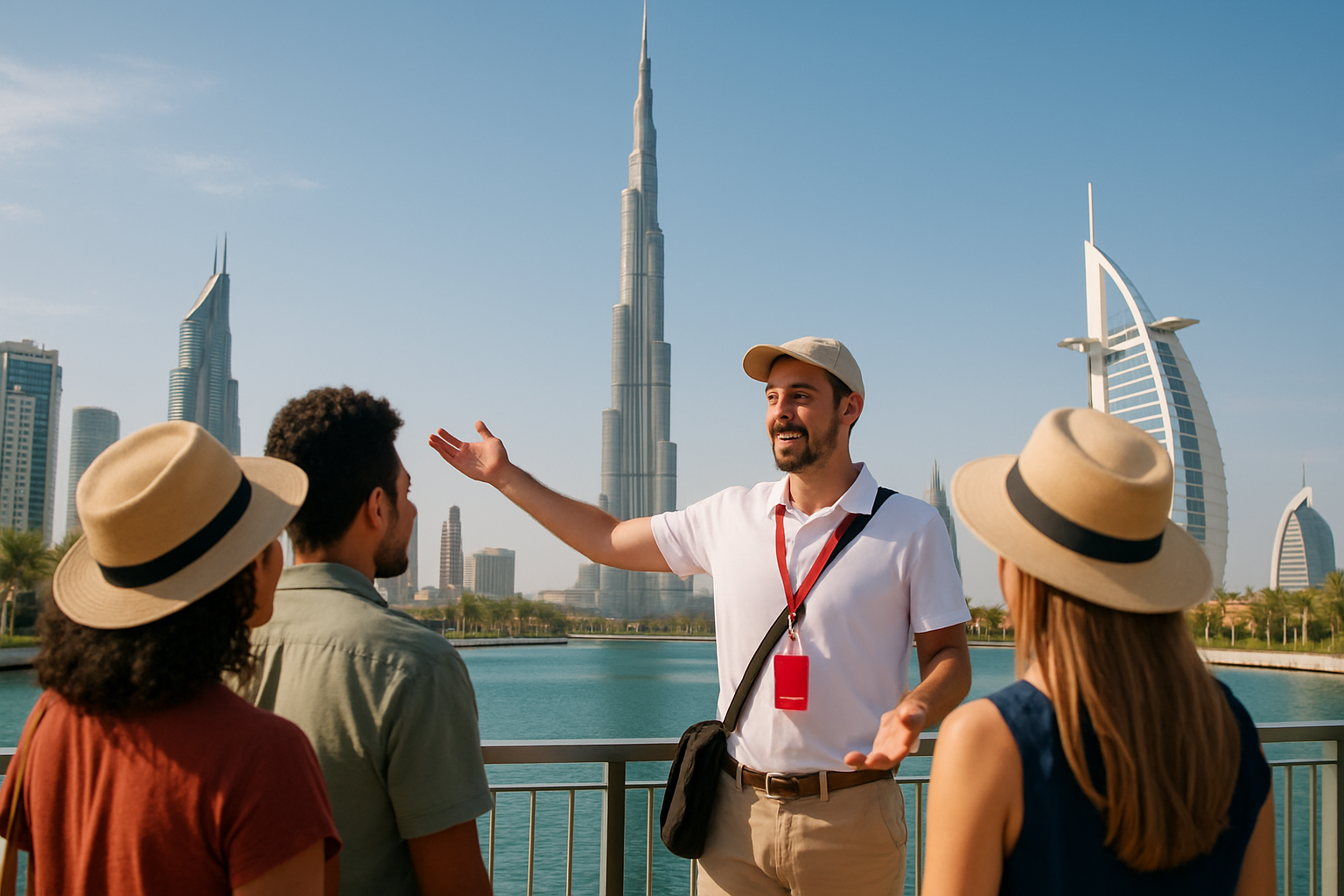 Personalised tour guide showing iconic Dubai landmarks